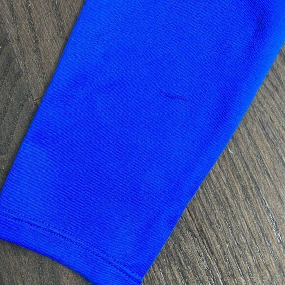 Nike running Mens Bright Blue DriFit 1/2 Zip Pullover Warm-Up Long Sleeve Top - Picture 7 of 8